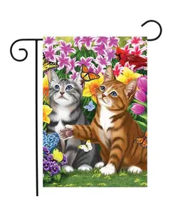 Garden Kittens Flag