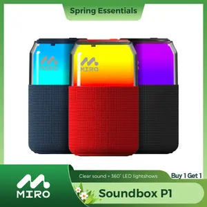 [P1 BUY 1 Get 1 ] Party Miro Soda Can Speaker – LED, TWS, 10Hr Playtime, Compact & Portable, Ideal for Parties, Travel, Outdoor Fun & Daily Use, Reliable Sound, Perfect Gift for Music Lovers & Holidays, Complimentary Shipping