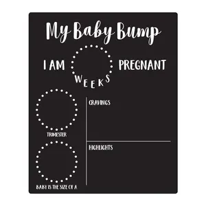 My Baby Bump Pregnancy Timeline Dry Erase Sign / 10 x 12 Black Dry Erase Style Sign / Monthly Milestone Photo Prop / Made In The USA