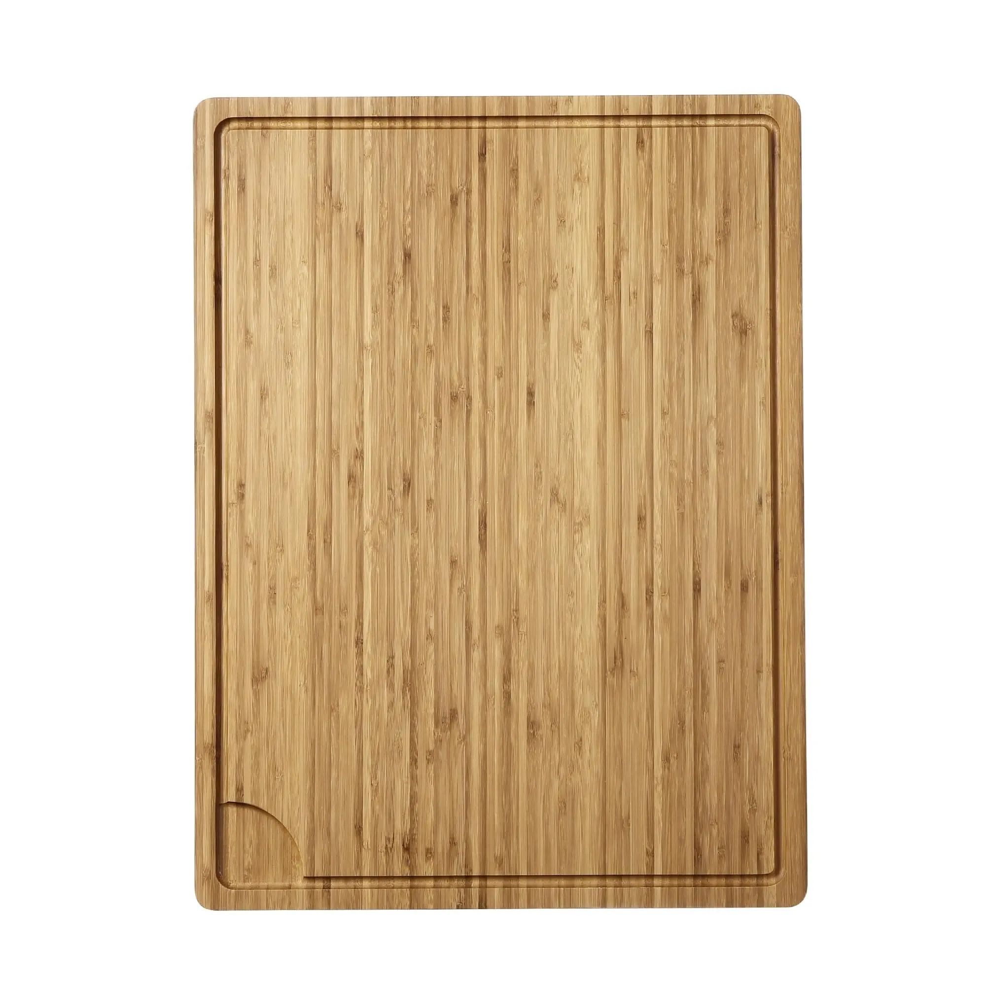 24x18 Inch Wood Cutting Board for Kitchen, Bamboo Butcher Block Charcuterie Boards with Side Handles and Juice Grooves, Reversible Chopping Board