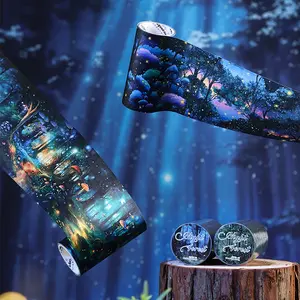 6 rolls/set Dream large size tape Night theme Washi material Decorate notebook Scrapbook Cut and paste at will