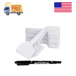 200pcs 4 Inch T-Type Plant Name Tags - Waterproof Plastic Garden Labels
