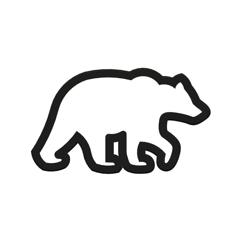 Bear Cutter - Grizzly Bear Fondant Cutter - Camping Cookie Cutter - Hiking Cookies - Brown Bear Black Bear Polar Bear Cookie Cutter
