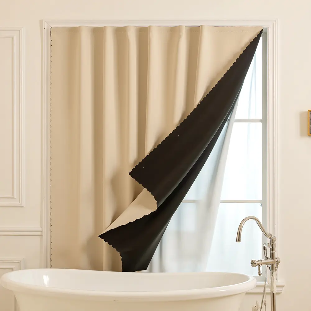 Self Adhesive Portable Curtains Simple and Easy to install Bedroom Window Thermal Lnsulated Kitchen Room Darkening Black Small Drapes No Rod Needed Easy to Hang Curtains, Use for Bedroom, Living Room, Dining Room, Kitchen, Home Office, 1-Pack