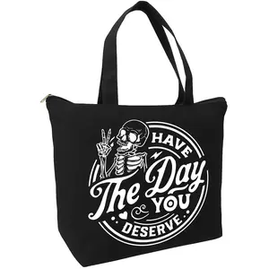 Have The Day You Deserve Zippered Tote Bag