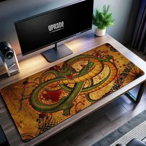 Shenron Vintage Desk Mat, DBZ Inspired Mouse Pad, Desk Mat Gift