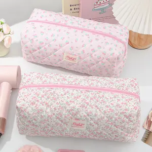 Cute Floral Hair Dryer Storage Bag, Portable Curling Iron Organizer, Travel Makeup Bag, Large Capacity Dustproof Cosmetic Pouch, Cosmetics Organizer