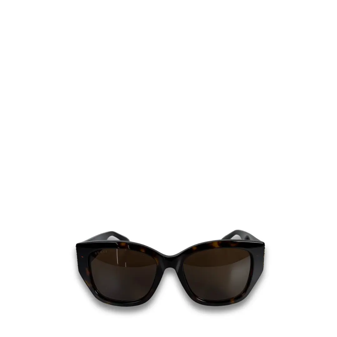 Pre-owned Gucci Square Tortoiseshell Sunglasses