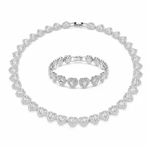Heart Crystals Tennis Bracelet s925