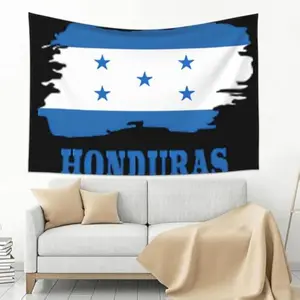 Funny Tapestry Honduras Map Flag Tapestries - Vibrant Wall Art For Bedroom, Living Room, And Dorm Decor