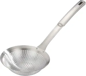 304 Stainless Steel 14.5 ln Skimmer Ladle Spoon, Colander Strainer Kitchen Tools for Cooking Frying Skimming