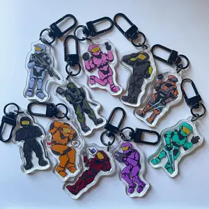 14 Ops Different Red vs. Blue RVB Acrylic Charm Keychain