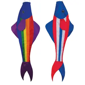 In the Breeze Fishy Trout Windsock -- Fun 3D Fish Hanging Decoration -- Fade and Weather-Resistant Fabric for Long Lasting Bright Colors