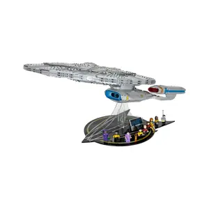Acrylic Horizontal Display Stand Compatible with LEGO 10356 Star Trek Enterprise D - Set Not Included