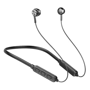 Bluetooth Neckband Earbuds – Magnetic Wireless Headphones with Mic, Deep Bass, Long Battery Life, Perfect for Sports & Daily Use earplug
