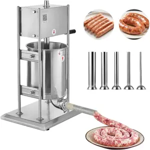 VEVOR Electric Sausage Stuffer, 33 LBS/ 15 L Vertical Meat Stuffer, Stepless Speed Control and Foot Pedal, Stainless Steel Heavy Duty Sausage Filler with 4 Stuffing Tubes, for Commercial Home UseVEVOR Super Brand Day