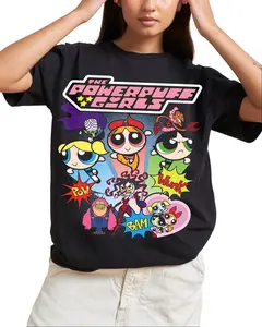 Vintage Powerpuff Girls Washed Tee, Powerpuff Girls Shirt, Y2K Aesthetic Shirts, Perfect Y2K Gift, Unisex Graphic Tee, Heavy Lifting Shirt, Gym Shirt, Gift for Fan #Powerpuffff