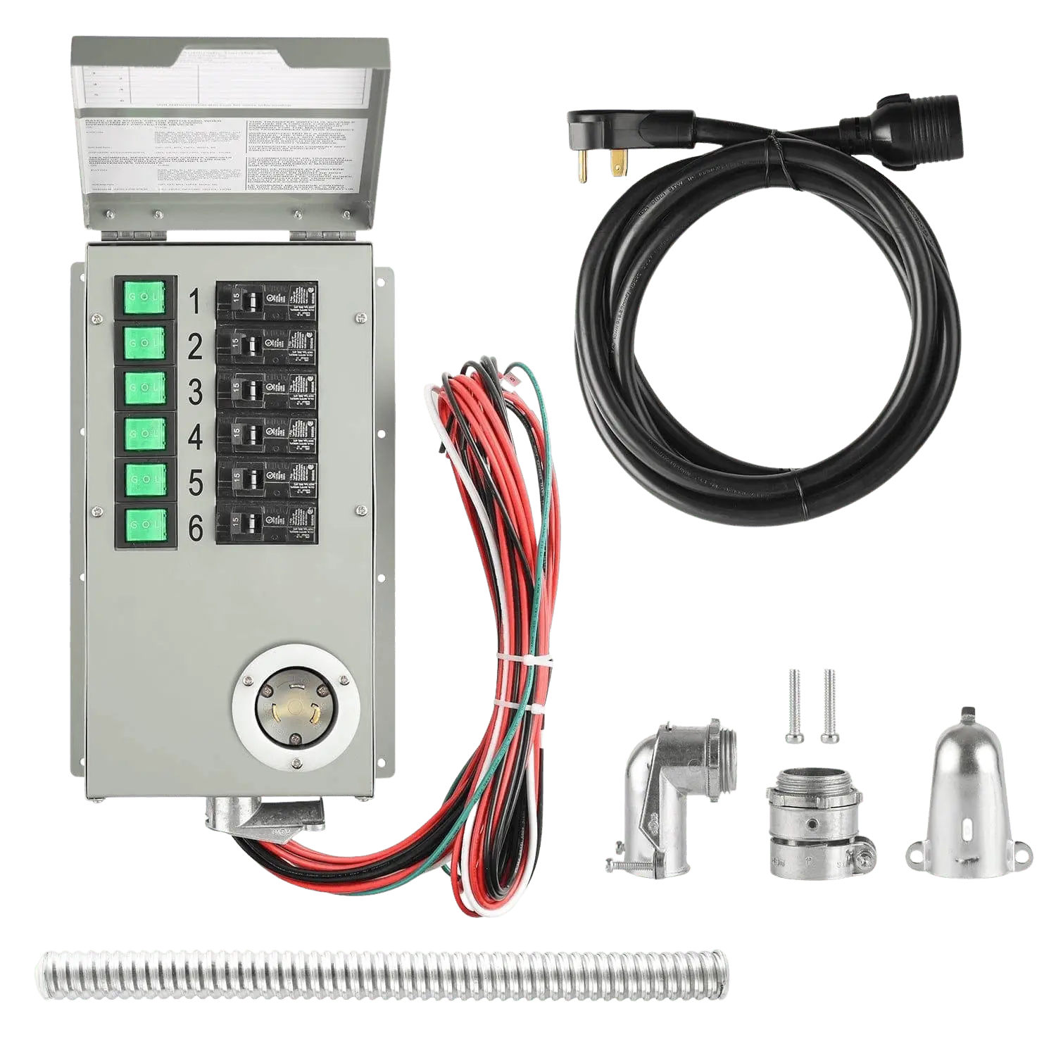Nature's Generator Transfer Switch 6 Circuits 120V 30A Non-Automatic Power Transfer Kit (Indoor)