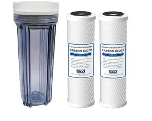 IPW Industries Inc Compatible with Water Pur Company  Filter Canister & 10"x 2.5" Carbon Block Filters Water Filters