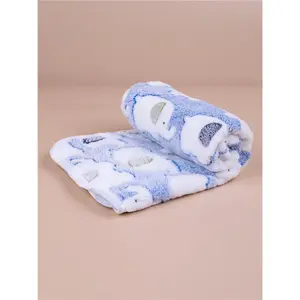 Dono 1 Pack Coral Fleece Elephant Print Cartoon Blanket, Suitable For Small/Medium Dogs And Cats, Lightweight Pet Throw For Spring & Summer