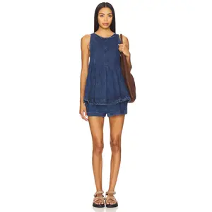 Free People Cassius Denim Set in Bleachout