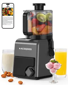 ACOQOOS SummerVibes 100oz Cold Press Juicer, 6.5" Wide Mouth Slow Masticating Juicer for Whole Fruits & Veggies, Dishwasher Safe, High Juice Yield, Quiet Motor, Easy to Clean with Cleaning Brush & Filter