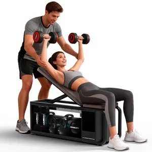 HARISON Adjustable Incline Weight Bench (1000 LBS) | Home Workout Equipment with Bands & Storage (without drawstring)（TKHR-610) minigym Multi-Function Roman Chair tiktokshopspringglowup gym machine outdoorfun