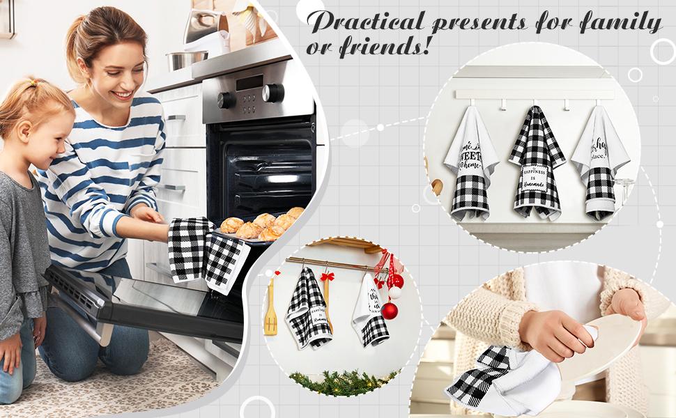 4 Pcs Buffalo Plaid Kitchen Towels Farmhouse Hand Tea Towels Absorbent Quick Dry Buffalo Check Kitchen Dish Cloths Cleaning Cloth for Summer Home Supplies Gifts(White and Black,Plaid Style) 4 Pcs Buffalo Plaid Kitchen Towels Farmhouse Hand Tea Towels Absorbent Quick Dry Buffalo Check Kitchen Dish Cloths Cleaning Cloth for Summer Home Supplies Gifts(White and Black,Plaid Style)