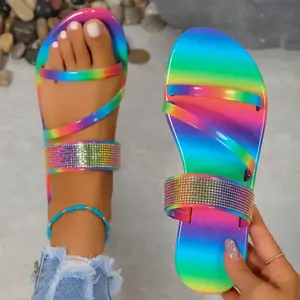 Rainbow Flat Sandals