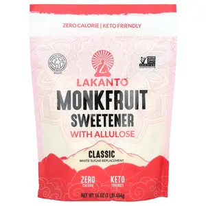 Lakanto Monkfruit Sweetener with Allulose, Classic, 16 oz (454 g) Lakanto Monkfruit Sweetener with Allulose, Classic, 16 oz (454 g)