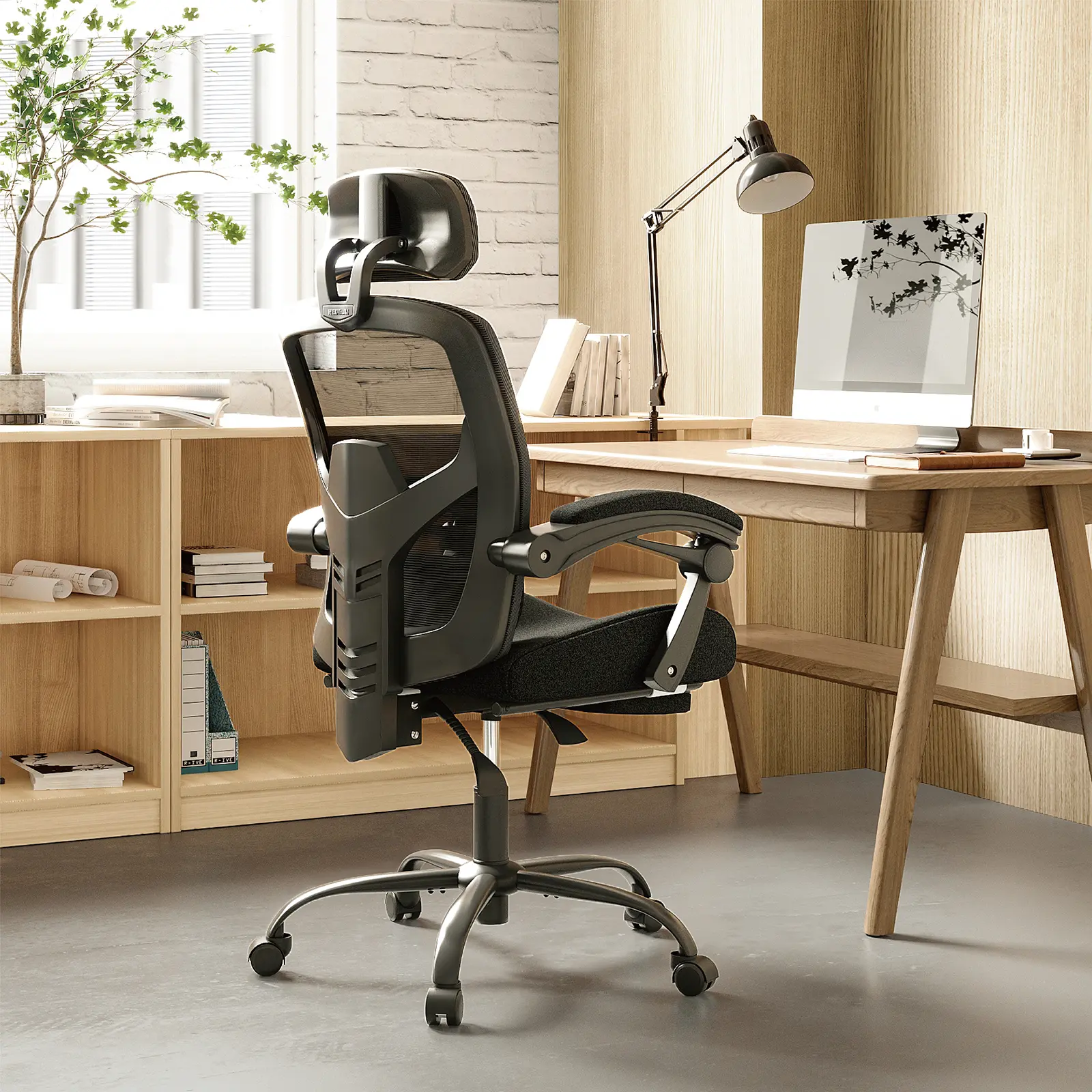 Ergonomic Gaming Chair with Retractable Footrest - Multi-Purpose Office Chair with Adjustable Lumbar Support & Padded Armrests - 4 Colors Black Gray Blue Green gaming chair