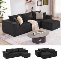 Black-3Seats+1 Ottoman
