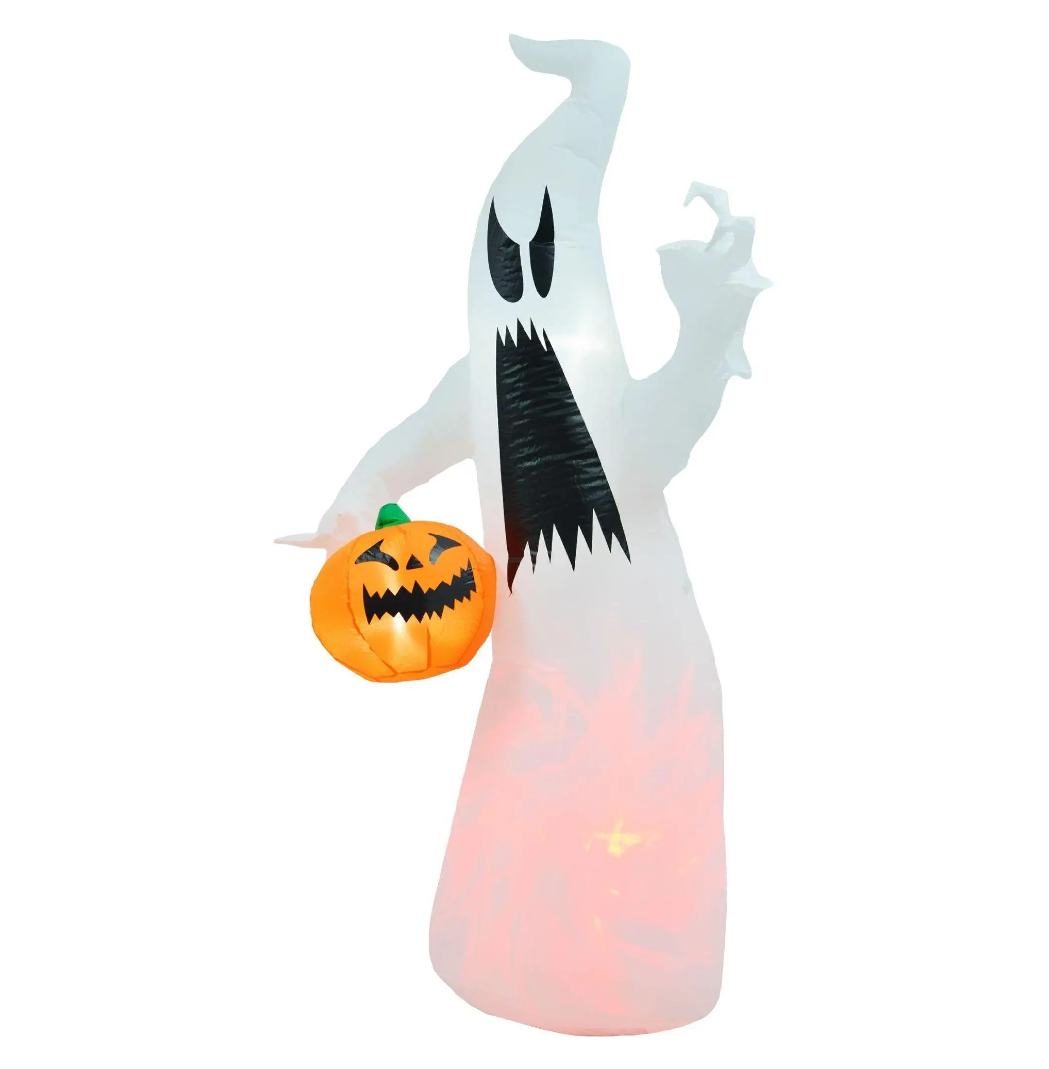 Halloween Inflatable Ghost Decoration 5.9' with Pumpkin, LED Yard Decor default