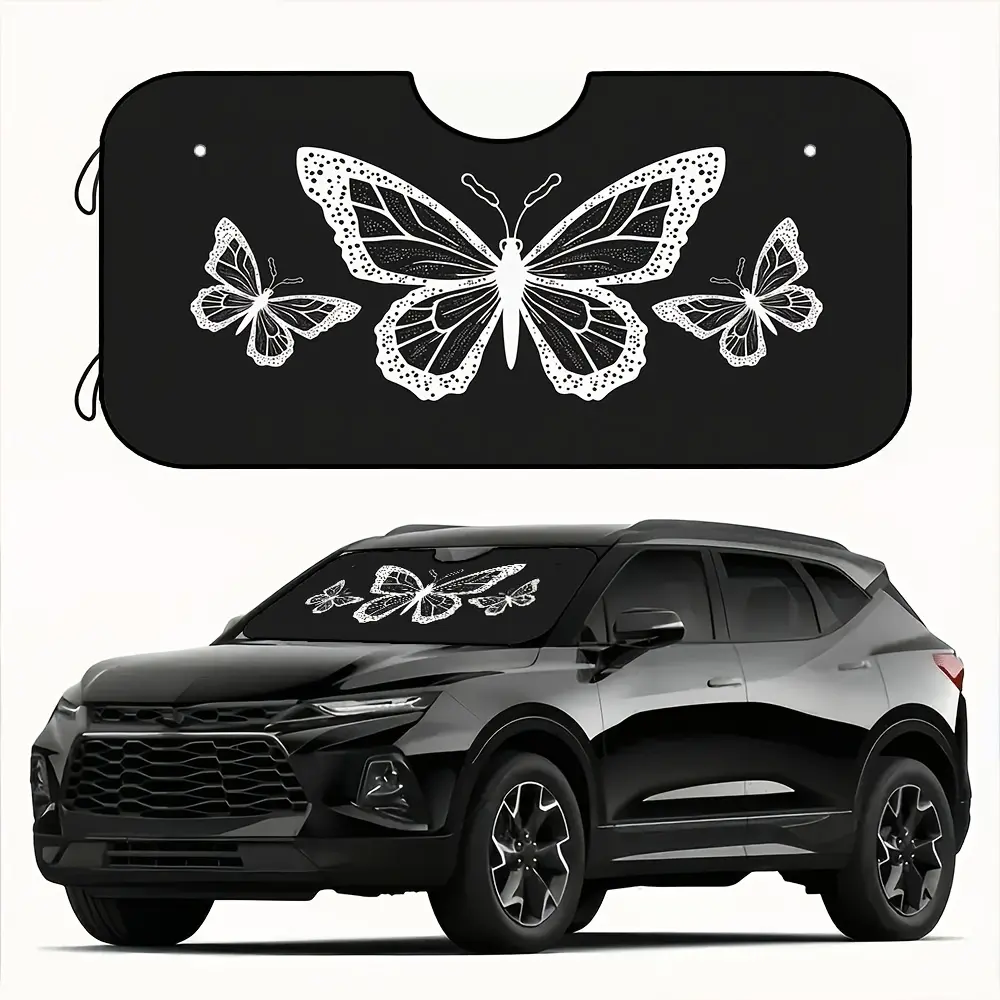 1pc, Butterfly Design Car Windshield Sunshade That Blocks UV Rays, Suitable for Trucks And Suvs, Helps Maintain a Cool And Protected Vehicle, Car Sun Shades