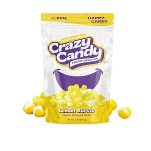 Freeze Dried Lemonheads, Crazy Candy Lemon Bursts - Intense Citrus Flavor Crispy Candy