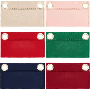 6Pcs Purse Felt Insert Organizer 6 Colors Mini Wool Tote Bag Organizer with Eyelet Bag Inner Pocket Storage for Envelope Handbag Travel Bag Cosmetic Bag 2.12 x 3.64 Inch(Mixed Color)