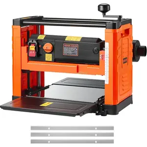 VEVOR Power Benchtop Planers, Three - Blade, Two Speed, 13 - Inch Width Worktable Power Benchtop Planer, 2000W 23500 RPM Powerful Motor, Dual Rollers, Over Protection, for Hard Soft Wood Material