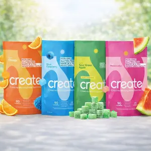 Create Creatine Monohydrate Gummies – 90ct, 1.5g per Gummy, Non-GMO, Gluten-Free | Choose Your Flavor!
