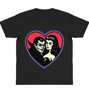 oversize cotton Vampires Dracula Tshirt 90s Style Tee Halloween graphic tees shirt Unisex y2k fashion Streetwear  Casual Top Trending gift Machine Wash Safe