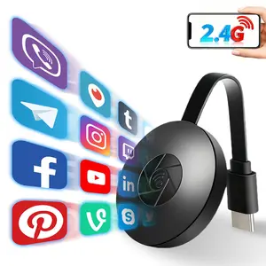 HDMI Display Screen Mirroring Dongle, Portable Mobile Phone Connection TV Monitor，2.4G WiFi Wireless HDMI Transmitter and Receiver,Miracast Screen Mirroring Device