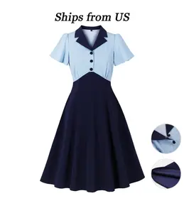 Women's Elegant Sexy short-sleeved Dress for Party Club Dating Wear, Ladies Clothes for All Seasons, Middle-skirt Dress