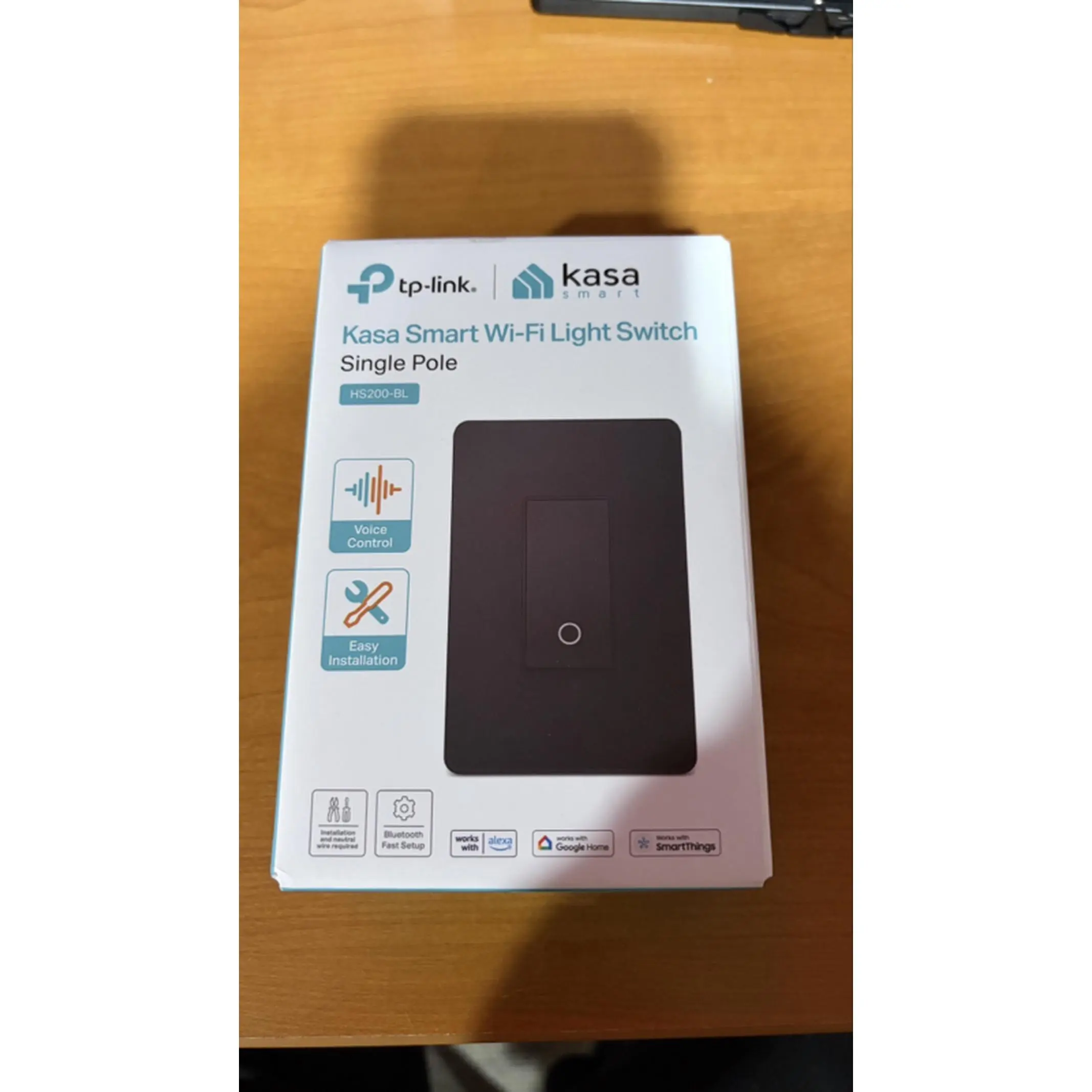 TP-Link Kasa Smart Wi-Fi Light Switch - Single Pole HS200-AL, ABS Plastic, Energy Saving, Indoor Use, Voice Control, Touch Panel, Easy Installation Smart Home Device