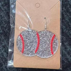 Glitter sports earring