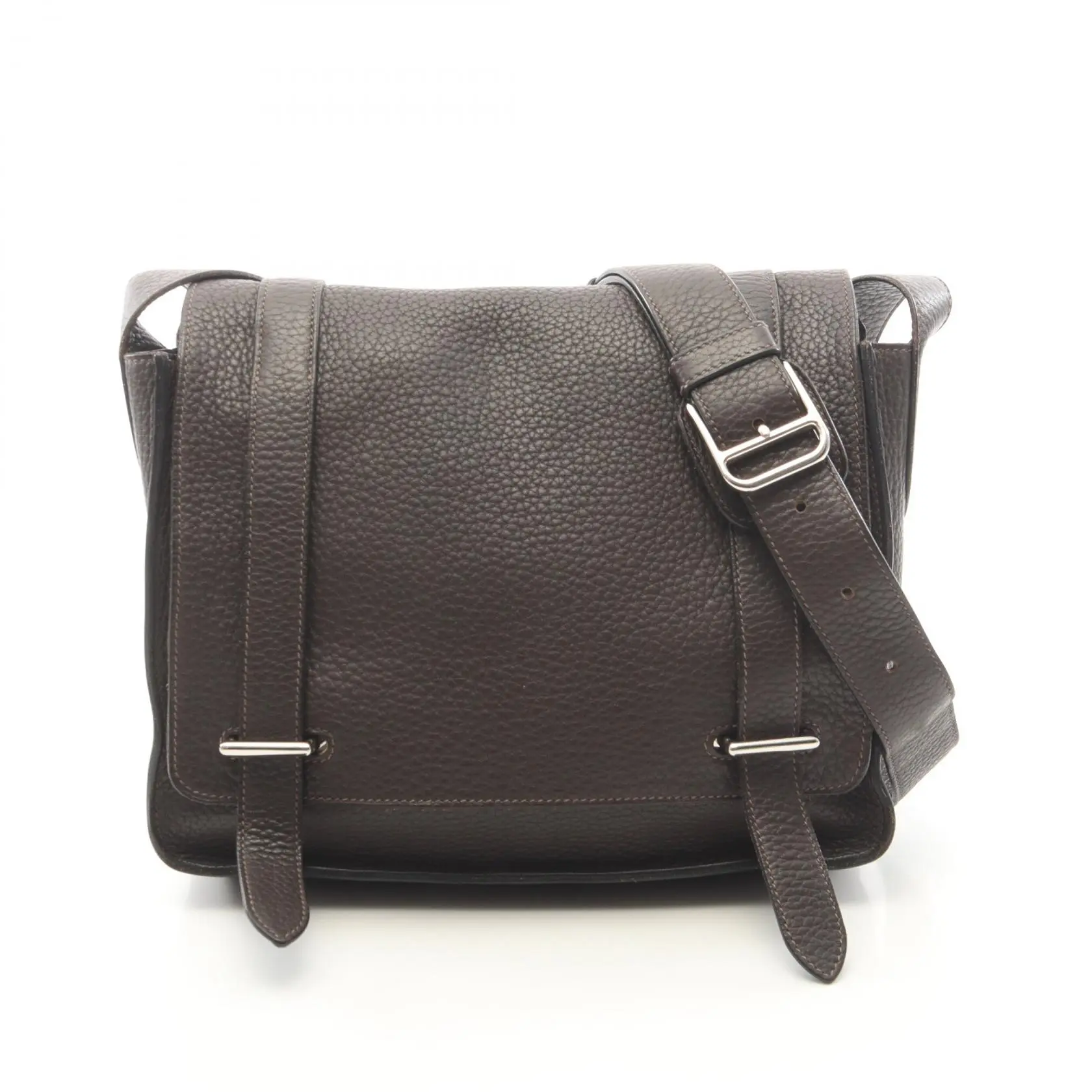 Pre-owned HERMÈS Calfskin Shoulder Bags Hermes Steve Caporal27 Clemence shoulder bag