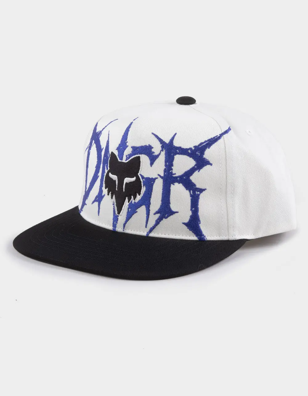 FOX DNGR  Mens Flat Brim Snapback Hat, Black Combo