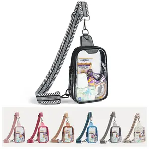 LATMAP Clear Bag for Stadium Events, Clear Purse for Women Men Stadium Crossbody Bag, Unique Purses Shoulder Bag, Transparent Bag for Concerts Sports, Zipper Fanny Pack Waterproof Fanny Packs Versatile Bag, Gift for Her Mom Summervibes
