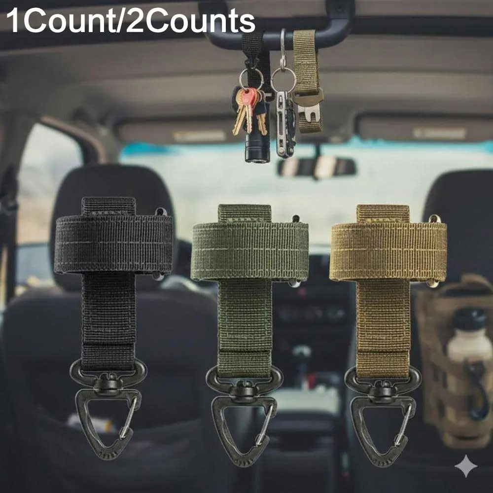 Adjustable Nylon Strap Buckle & Anti-Loss Safety Tether Clip. Durable Outdoor Gear for Hiking, Camping, Climbing & Adventures. Secure Multi-Purpose Tool for Gear Organization & Storage Solutions. Carabiner for Leash