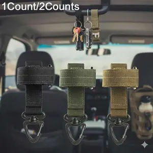 Adjustable Nylon Strap Buckle & Anti-Loss Safety Tether Clip. Durable Outdoor Gear for Hiking, Camping, Climbing & Adventures. Secure Multi-Purpose Tool for Gear Organization & Storage Solutions. Carabiner for Leash