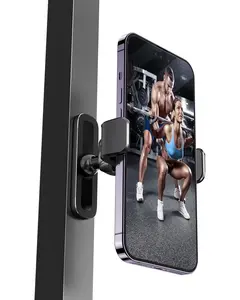 Portable Gym Accessories Magnetic Phone Holder 360 Adjustable Compatible with 4.7-6.5" Smartphones for iPhone & Android Fitness Equipment for Sports Universal Mount Stand, Thanksgiving, Christmas Gift
