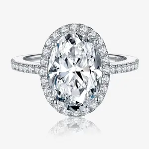 4 Carat Ooval Charming and Elegant Ring Popular Woman Jewelsring